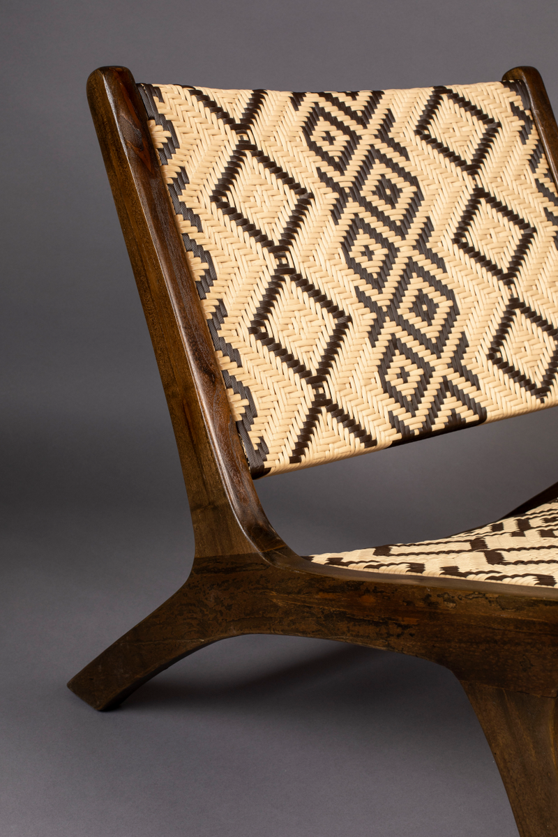 Tribal Pattern Lounge Chair | Dutchbone Landa | Woodfurniture.com