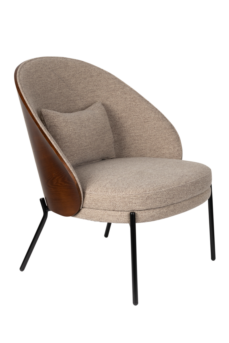 Beige Fabric Lounge Chair | Dutchbone Rodin | Woodfurniture.com