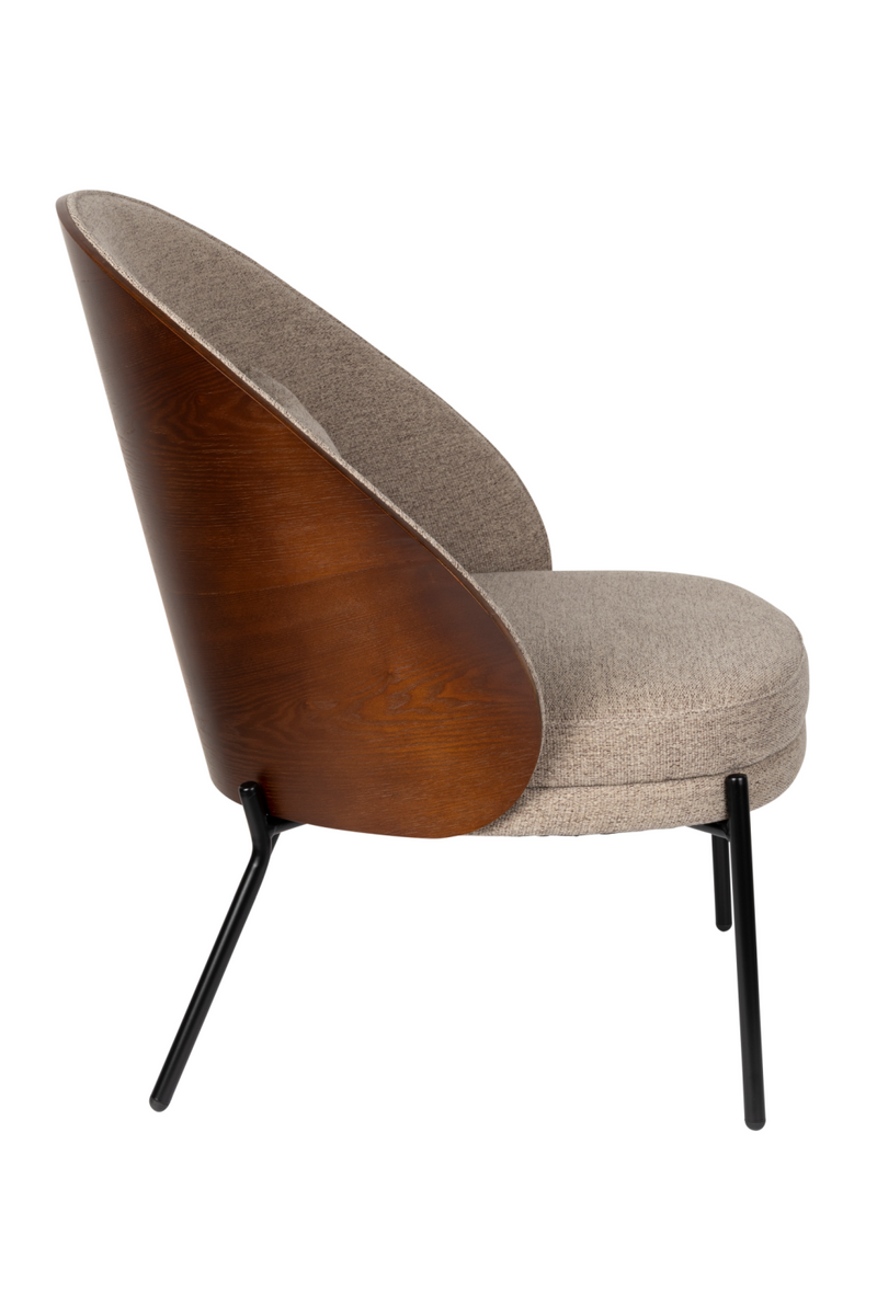 Beige Fabric Lounge Chair | Dutchbone Rodin | Woodfurniture.com