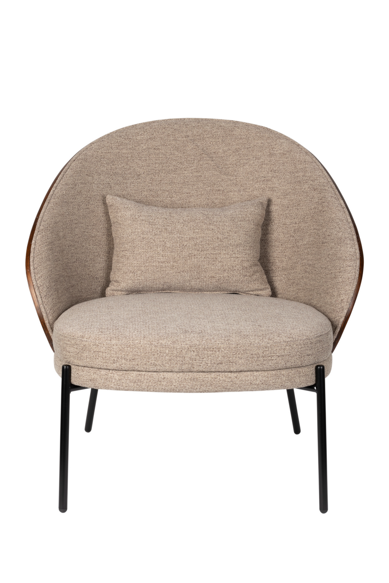 Beige Fabric Lounge Chair | Dutchbone Rodin | Woodfurniture.com