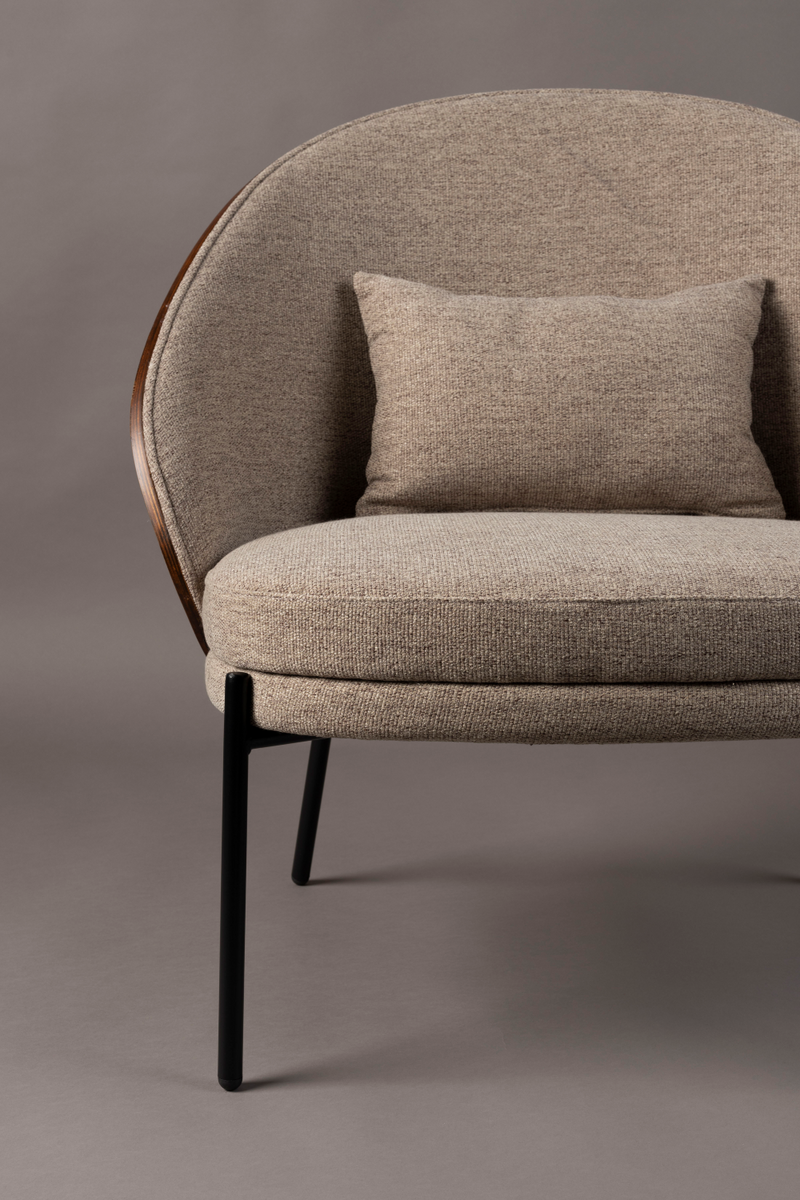 Beige Fabric Lounge Chair | Dutchbone Rodin | Woodfurniture.com