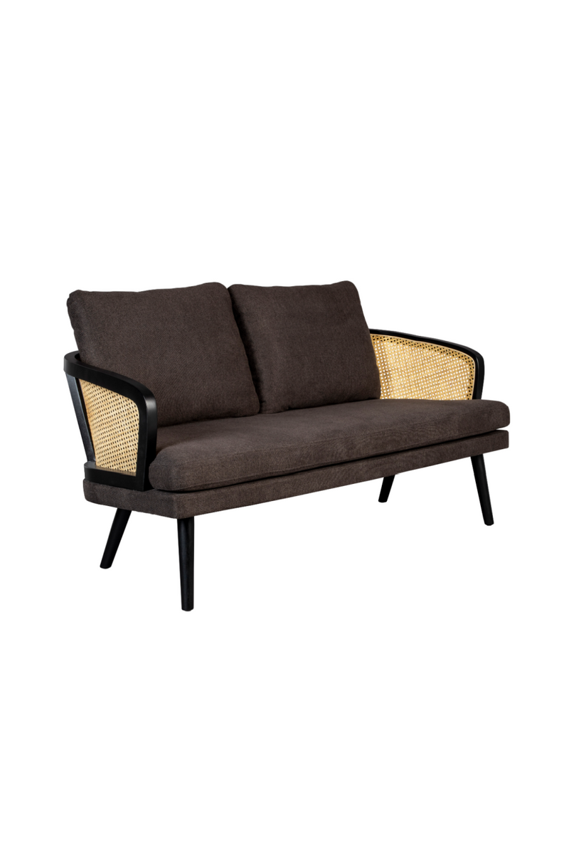 Rattan Backrest Upholstered Sofa | Dutchbone Manou | Woodfurniture.com