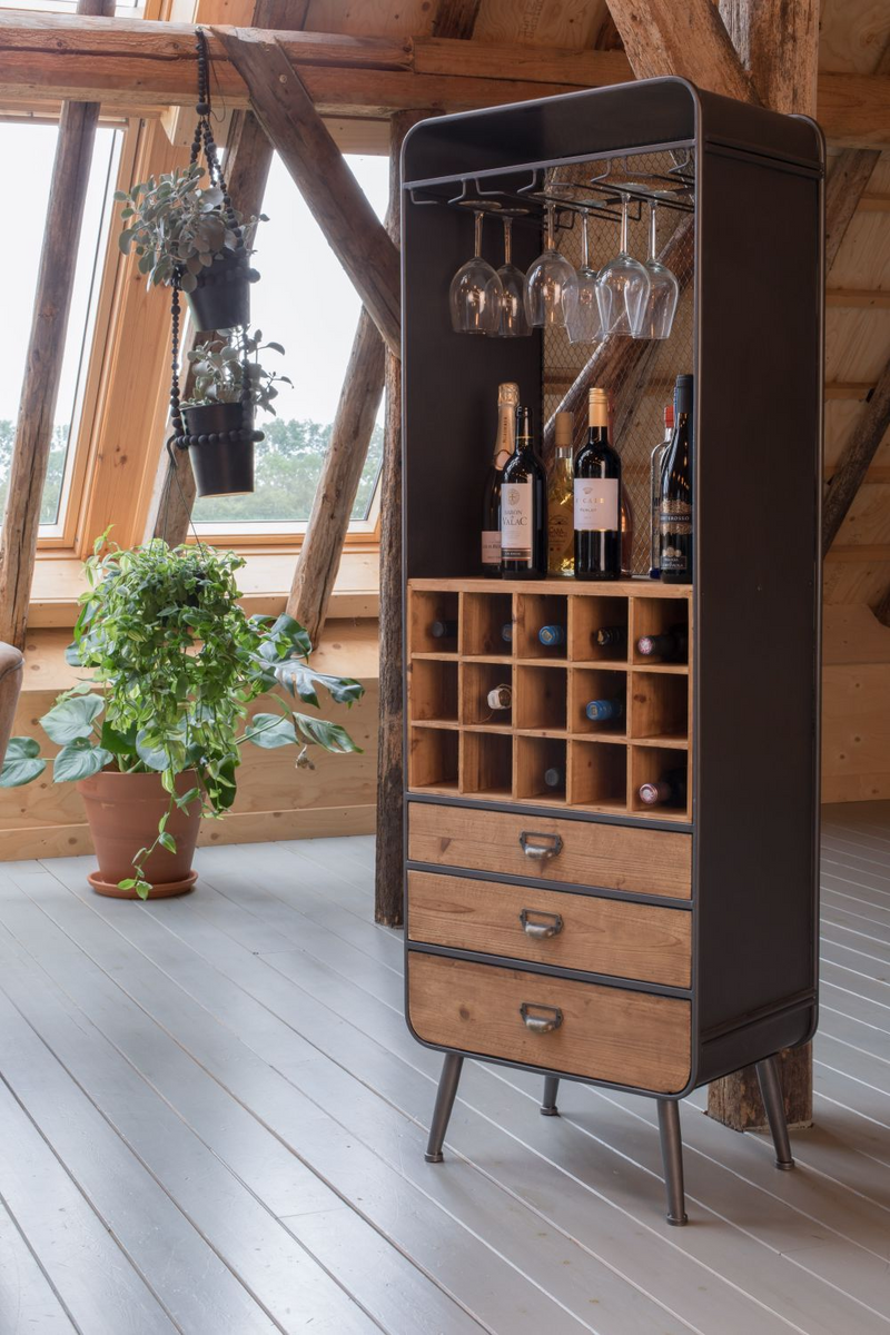 Wooden Wine Cabinet | Dutchbone Vino | Woodfurniture.com