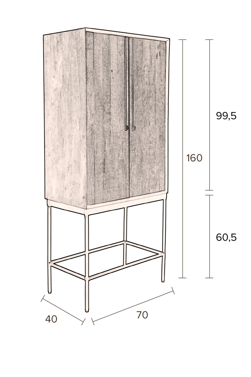 Acacia Wood Accent Cabinet | Dutchbone Nairobi | Woodfurniture.com