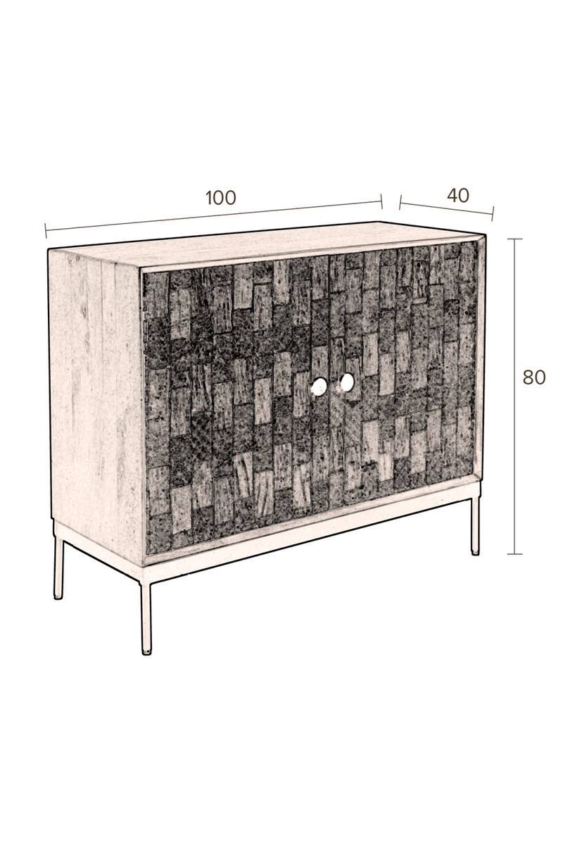 Carved Wood Sideboard | Dutchbone Chisel | Woodfurniture.com