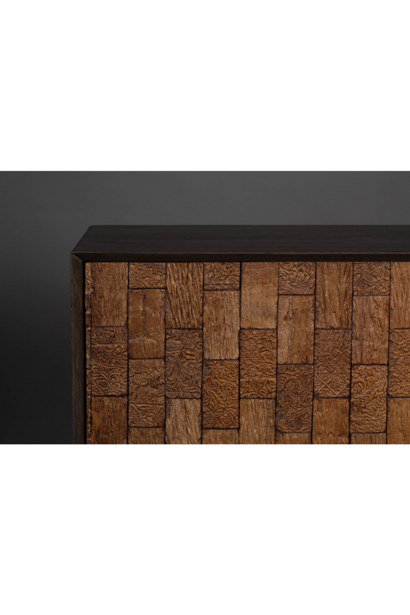 Carved Wood Sideboard | Dutchbone Chisel | Woodfurniture.com