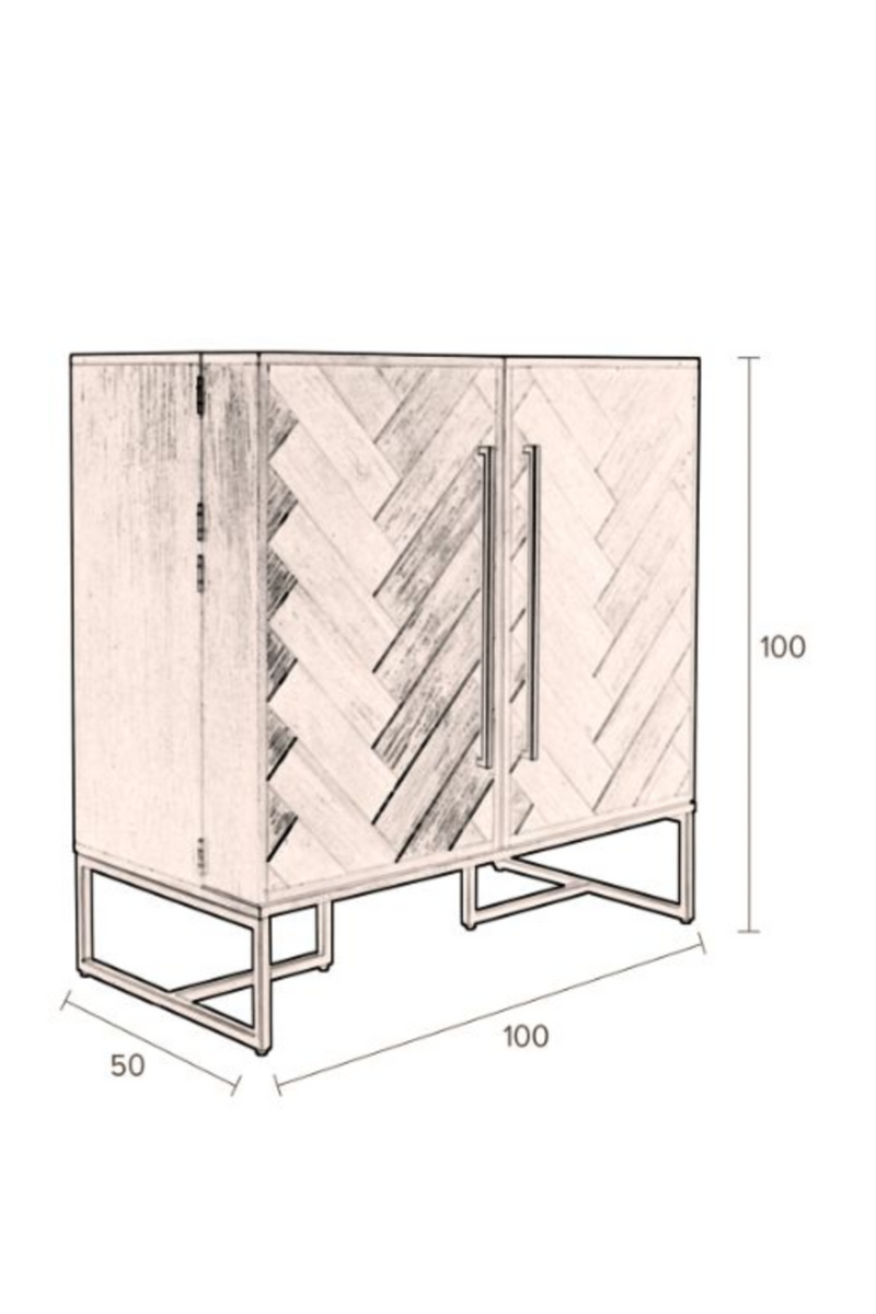 Wood 2-Door Cabinet | Dutchbone Class | Woodfurniture.com