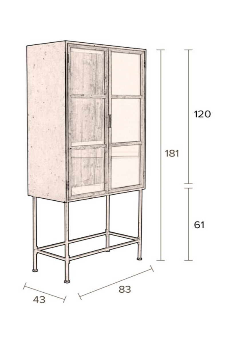 Wood Display Cabinet | Dutchbone Berlin | Woodfurniture.com