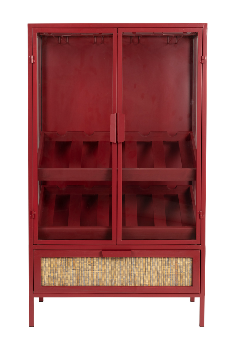 Red Wooden Wine Cabinet | Dutchbone Mori | Woodfurniture.com