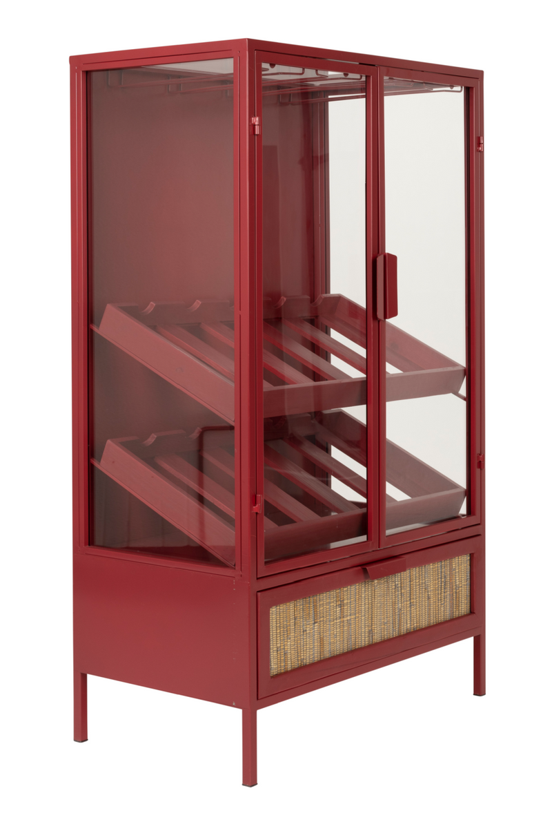 Red Wooden Wine Cabinet | Dutchbone Mori | Woodfurniture.com