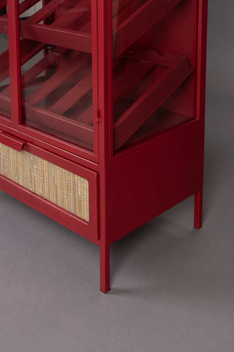 Red Wooden Wine Cabinet | Dutchbone Mori | Woodfurniture.com