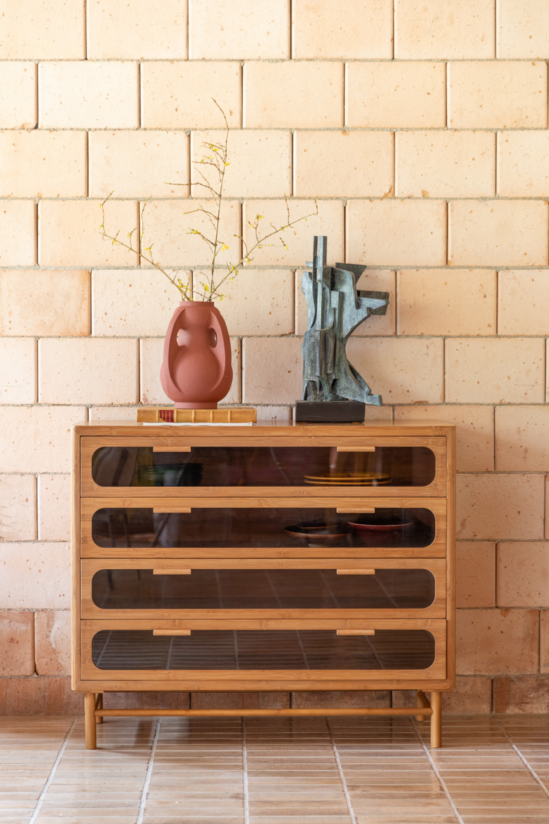 Bamboo Drawer Cabinet | Dutchbone Caroun | Woodfurniture.com