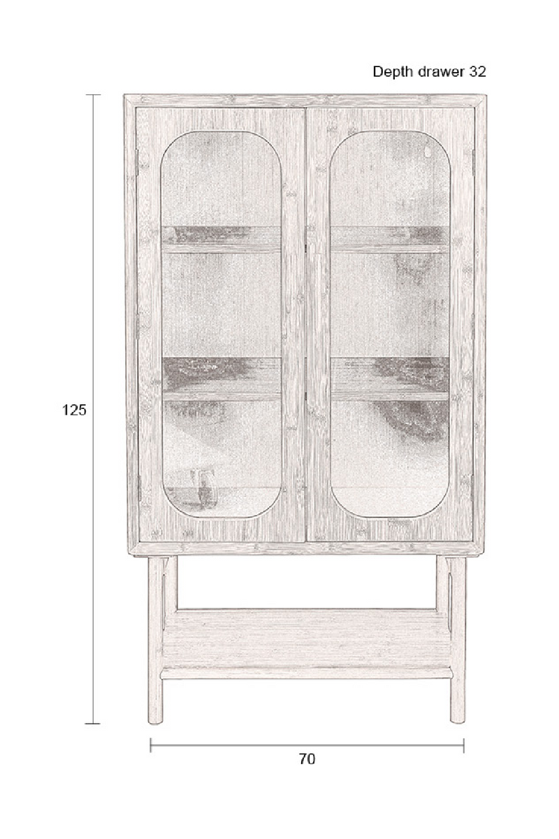 Bamboo 2-Door Cabinet | Dutchbone Caroun | Woodfurniture.com