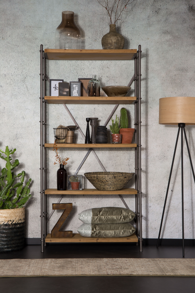 5-Shelf Storage Cabinet | Dutchbone Iron | Woodfurniture.com