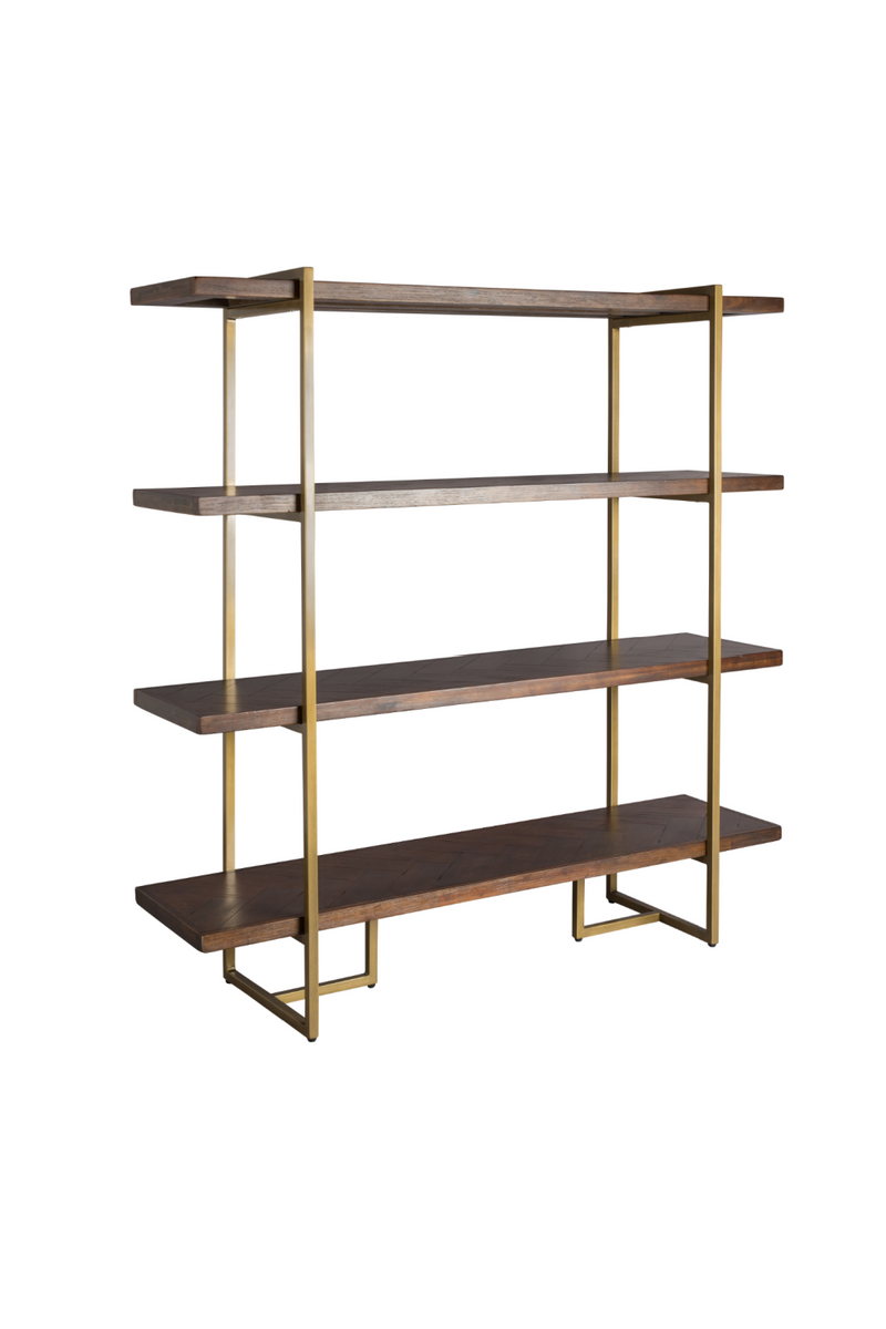 Acacia Wood 4-Shelf Bookcase | Dutchbone Class | Woodfurniture.com