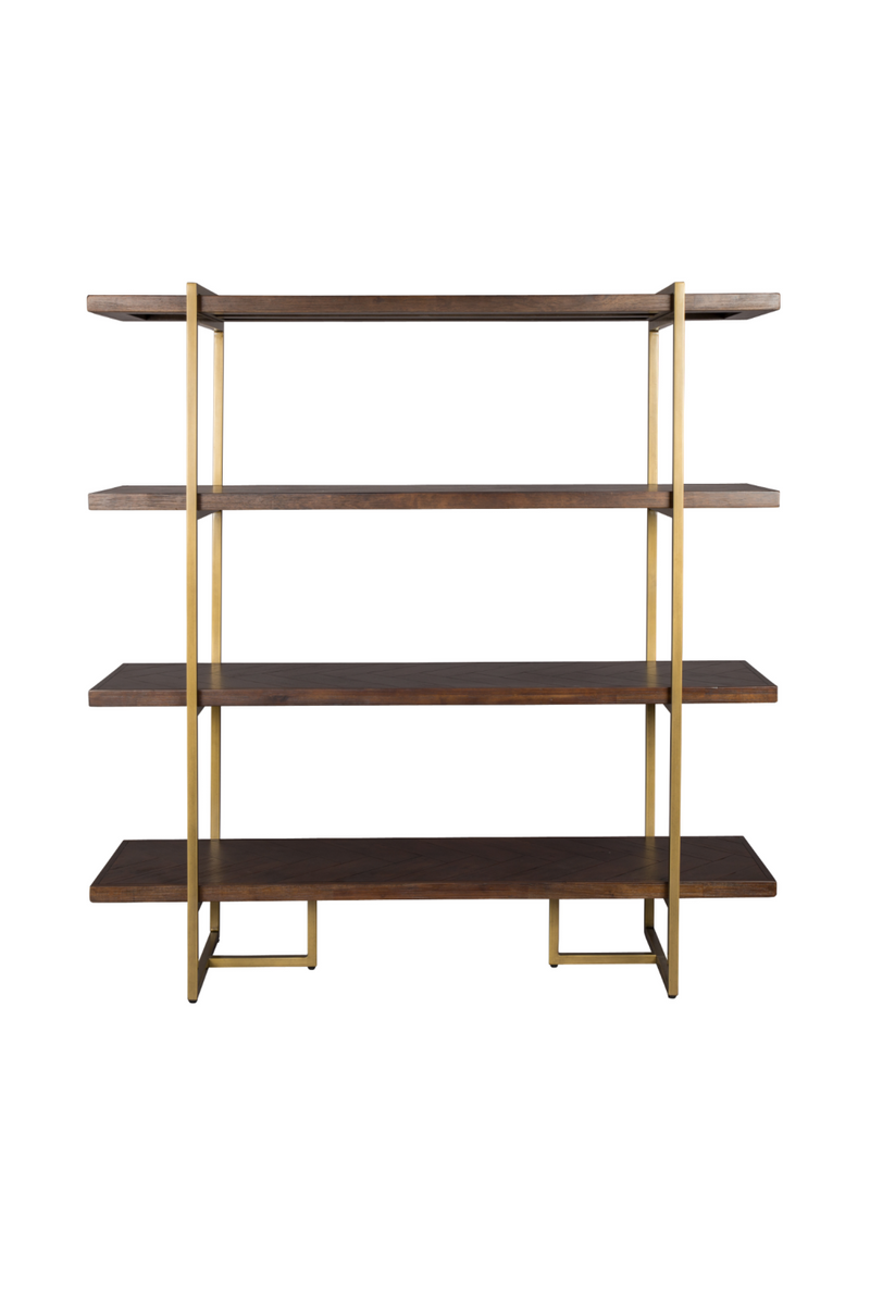 Acacia Wood 4-Shelf Bookcase | Dutchbone Class | Woodfurniture.com