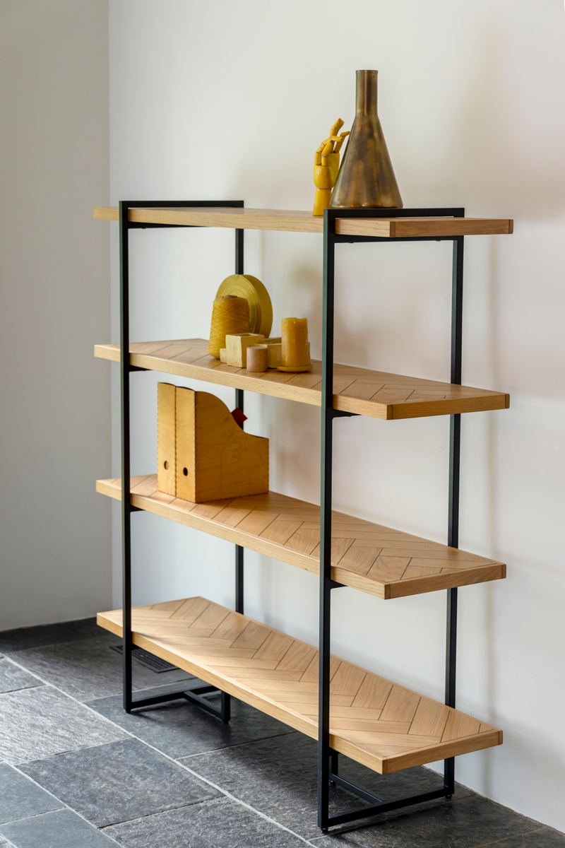 Wooden Herringbone Shelf | Dutchbone Class | Woodfurniture.com