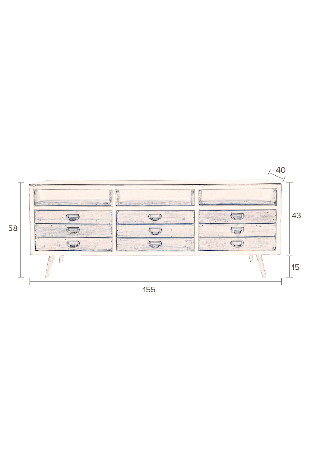 Vintage Wooden Sideboard | Dutchbone Sol | Woodfurniture.com