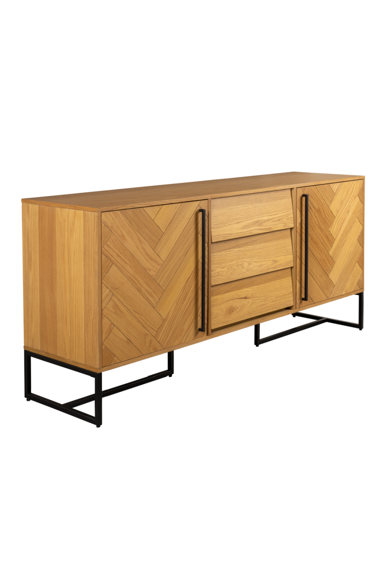 Wooden Herringbone Patterned Sideboard | Dutchbone Class | Woodfurniture.com