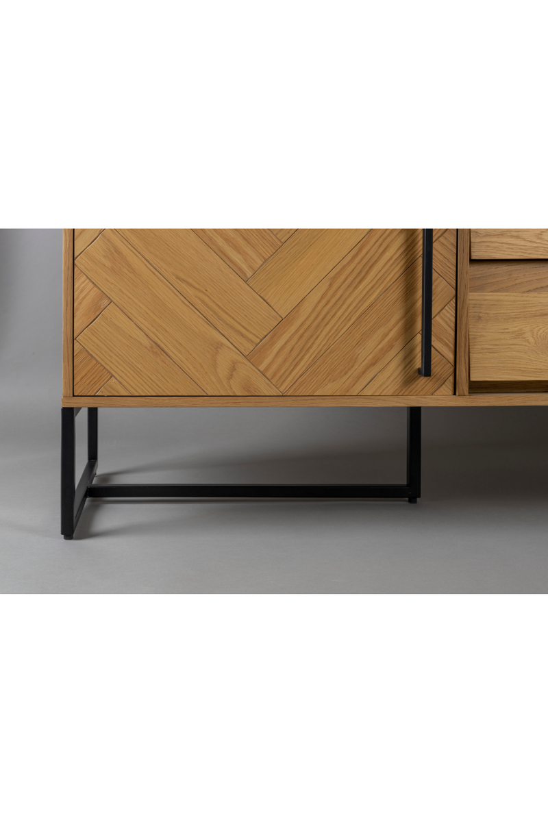 Wooden Herringbone Patterned Sideboard | Dutchbone Class | Woodfurniture.com