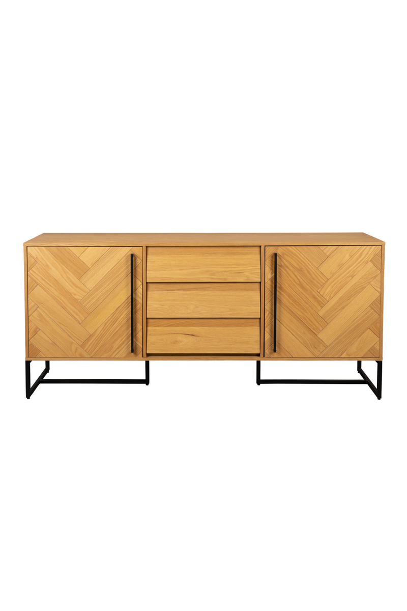 Wooden Herringbone Patterned Sideboard | Dutchbone Class | Woodfurniture.com