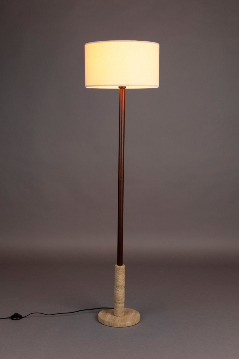 Beige Drum Shade Floor Lamp | Dutchbone Jackson | Woodfurniture.com