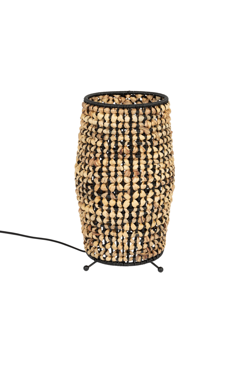 Contemporary Woven Table Lamp | Dutchbone Hyacint | Woodfurniture.com