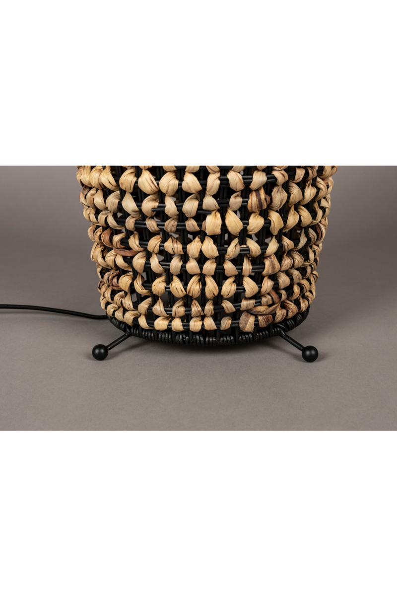 Contemporary Woven Table Lamp | Dutchbone Hyacint | Woodfurniture.com