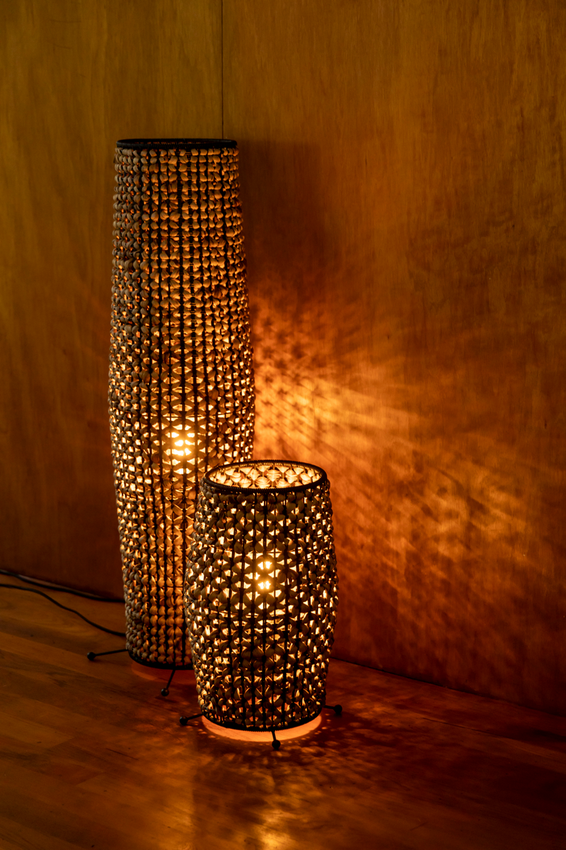 Contemporary Woven Table Lamp | Dutchbone Hyacint | Woodfurniture.com