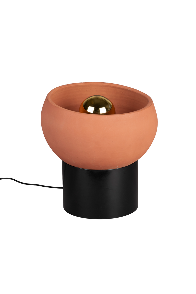 Terracotta Bowl Table Lamp | Dutchbone Zahra | Woodfurniture.com