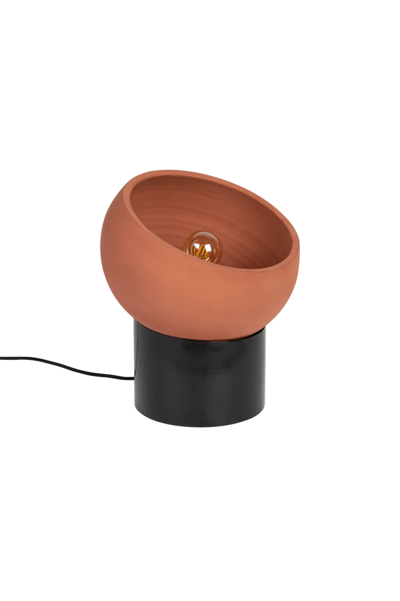 Terracotta Bowl Table Lamp | Dutchbone Zahra | Woodfurniture.com