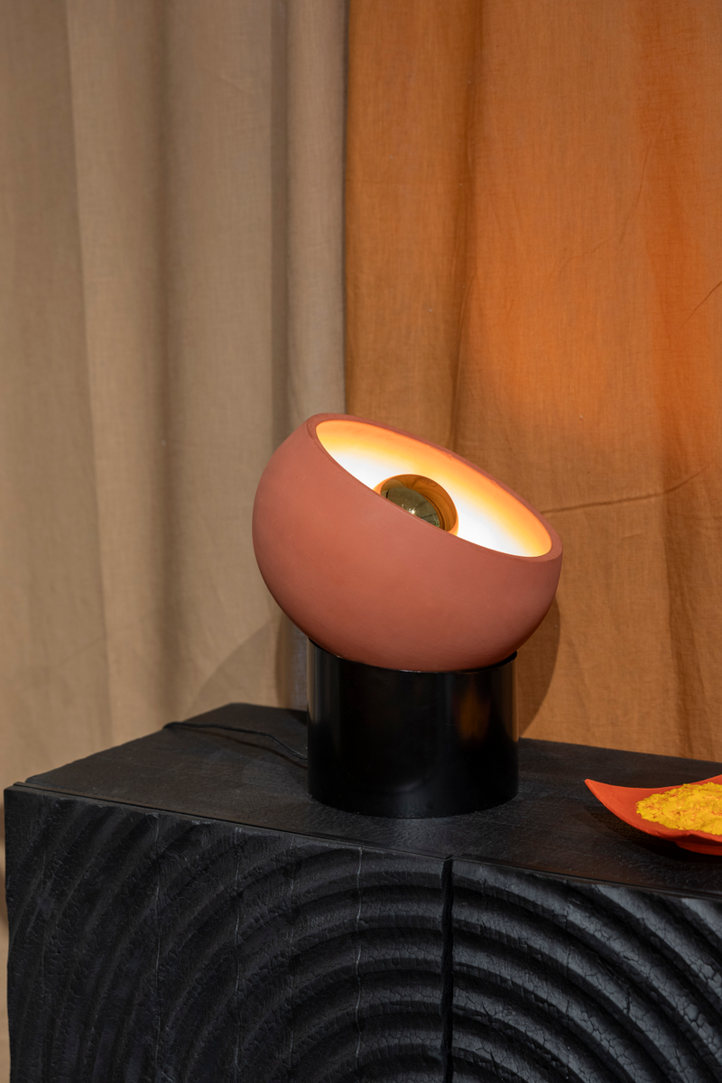 Terracotta Bowl Table Lamp | Dutchbone Zahra | Oroatrade.com