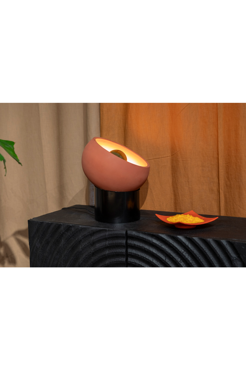 Terracotta Bowl Table Lamp | Dutchbone Zahra | Oroatrade.com