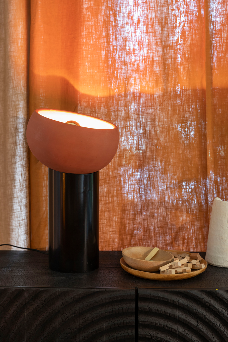 Terracotta Bowl Table Lamp | Dutchbone Zahra | Oroatrade.com