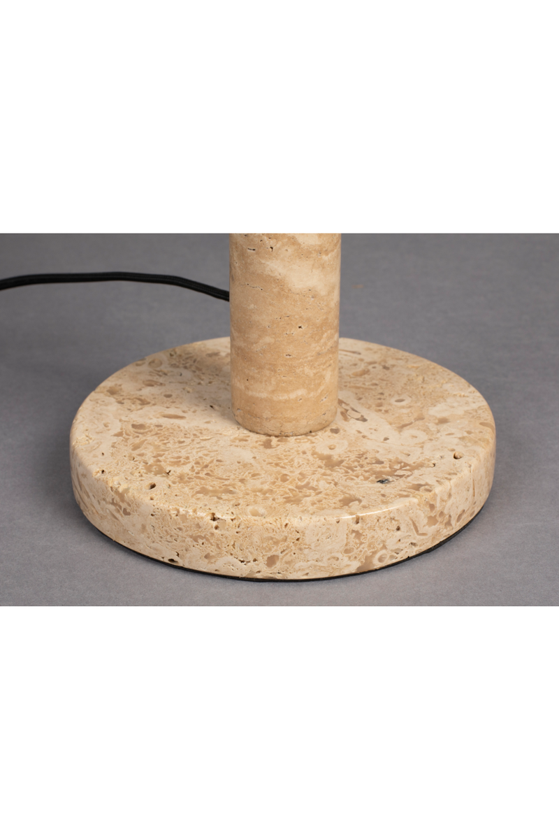 Travertine Base Table Lamp | Dutchbone Jackson | Woodfurniture.com