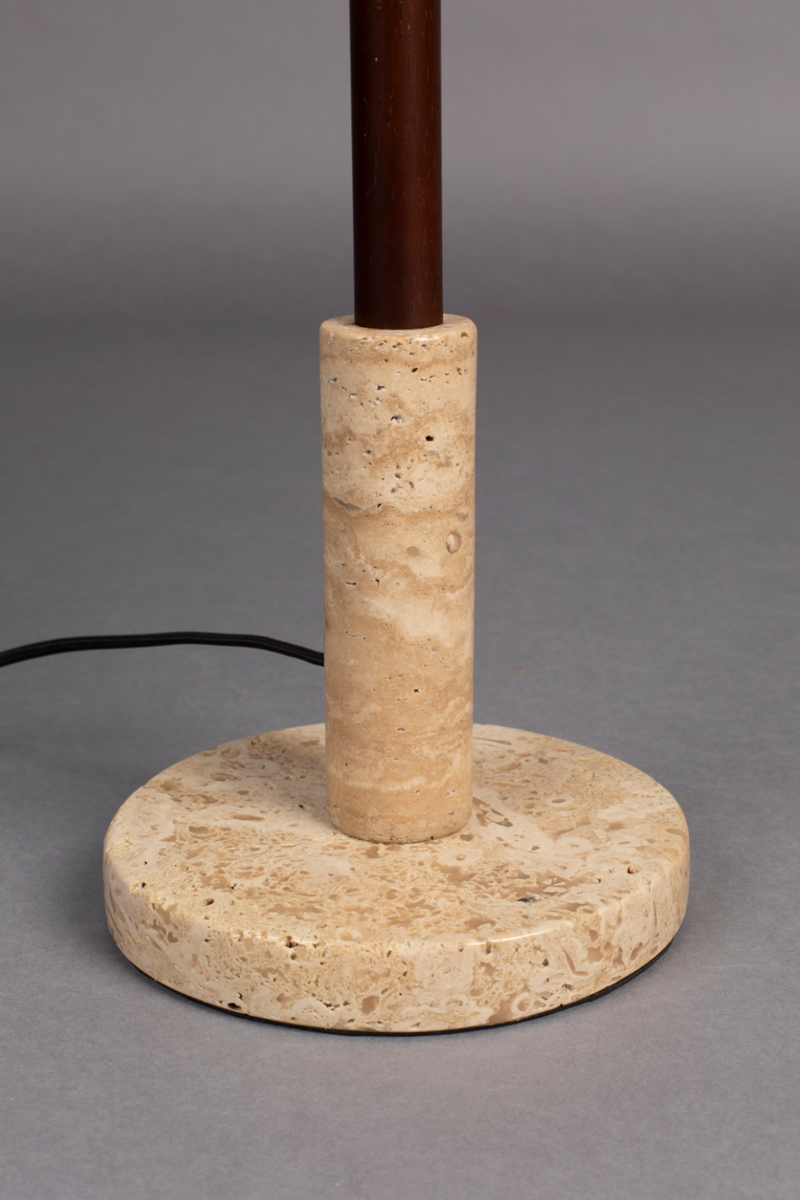 Travertine Base Table Lamp | Dutchbone Jackson | Woodfurniture.com