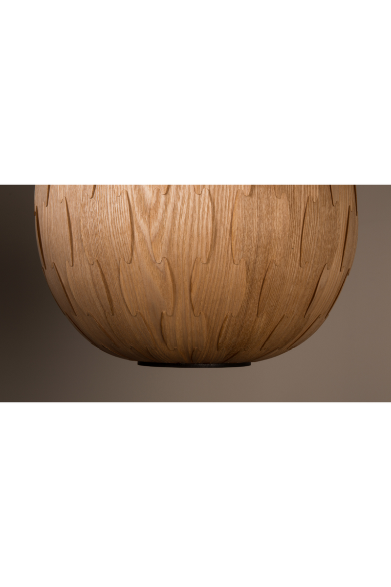 Round Wood Pendant Lamp | Dutchbone Bond | Woodfurniture.com