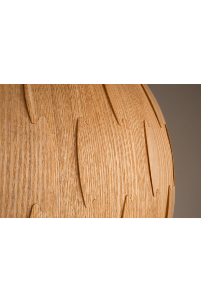 Round Wood Pendant Lamp | Dutchbone Bond | Woodfurniture.com