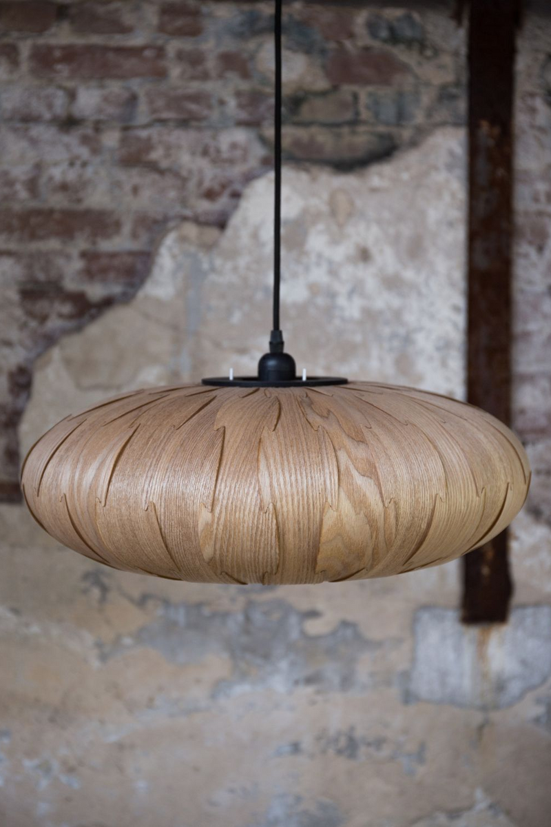 Oval Wood Pendant Lamp | Dutchbone Bond | Woodfurniture.com