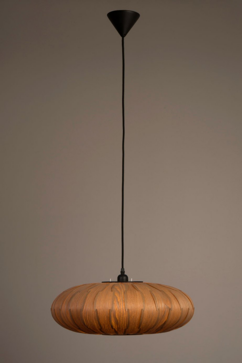 Oval Wood Pendant Lamp | Dutchbone Bond | Woodfurniture.com