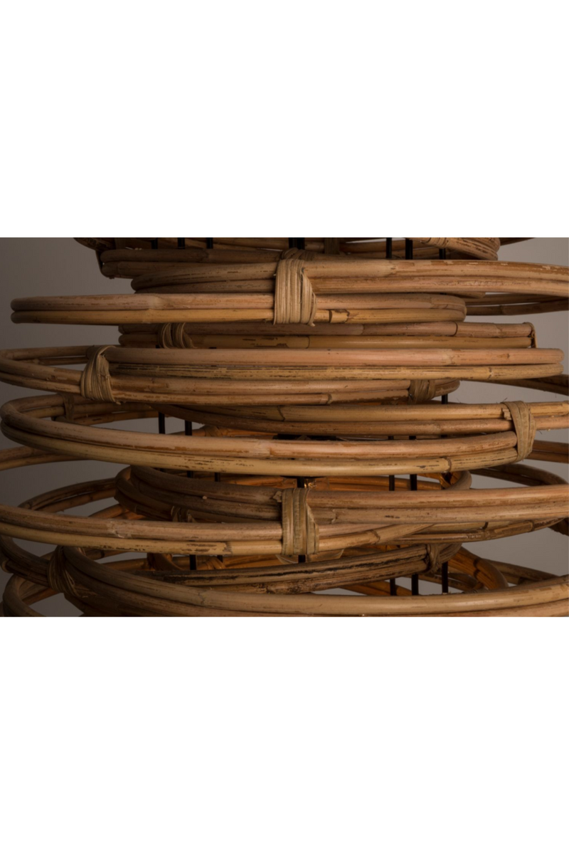 Rattan Wood Pendant Lamp | Dutchbone Kubu | Woodfurniture.com