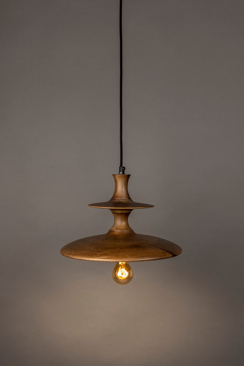 Vintage Mango Wood Pendant Lamp | Dutchbone Cath | Woodfurniture.com