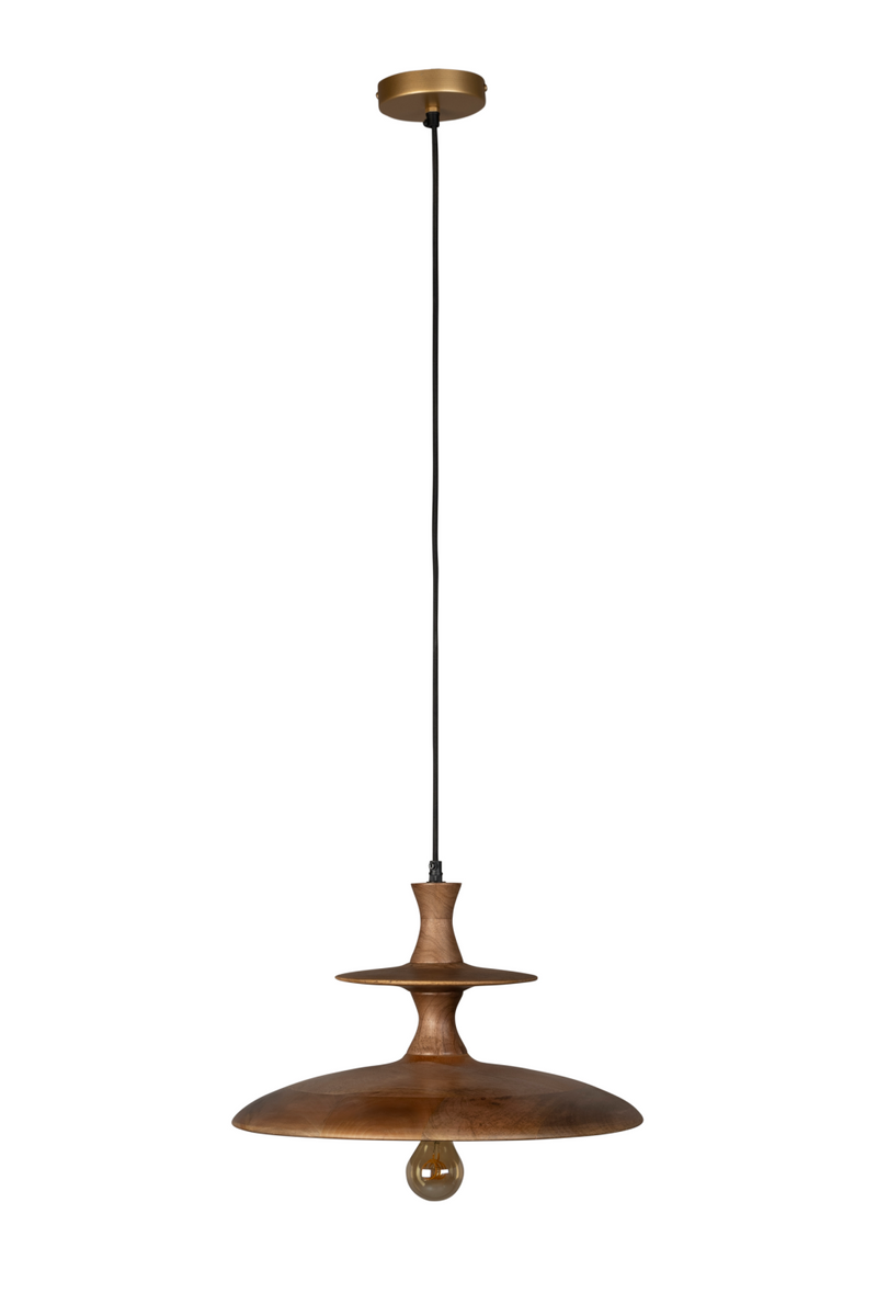 Vintage Mango Wood Pendant Lamp | Dutchbone Cath | Woodfurniture.com