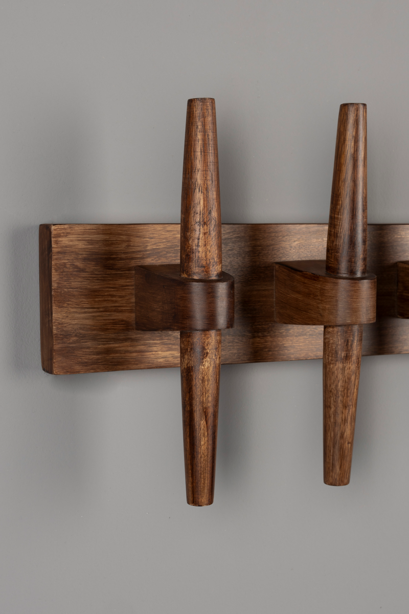 Lacquered Wood Wall Coat Rack | Dutchbone Jakub | Woodfurniture.com