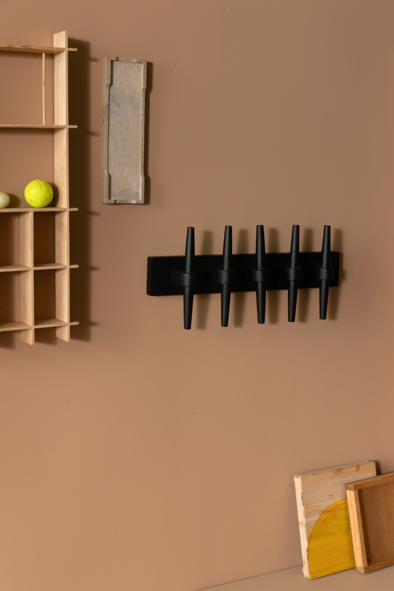 Lacquered Wood Wall Coat Rack | Dutchbone Jakub | Woodfurniture.com