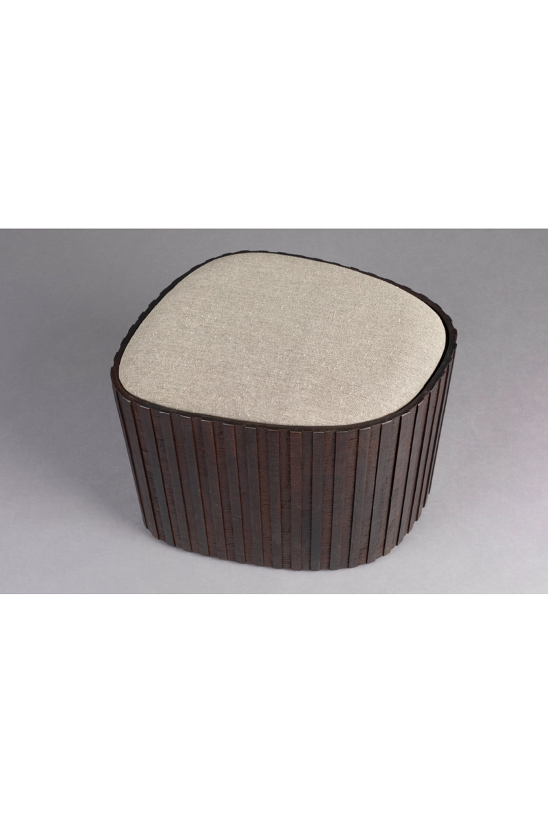 Teak Storage Pouf | Dutchbone Bay | Woodfurniture.com