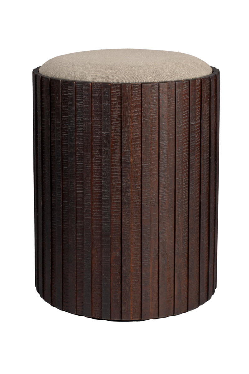 Teak Storage Pouf | Dutchbone Bay | Woodfurniture.com