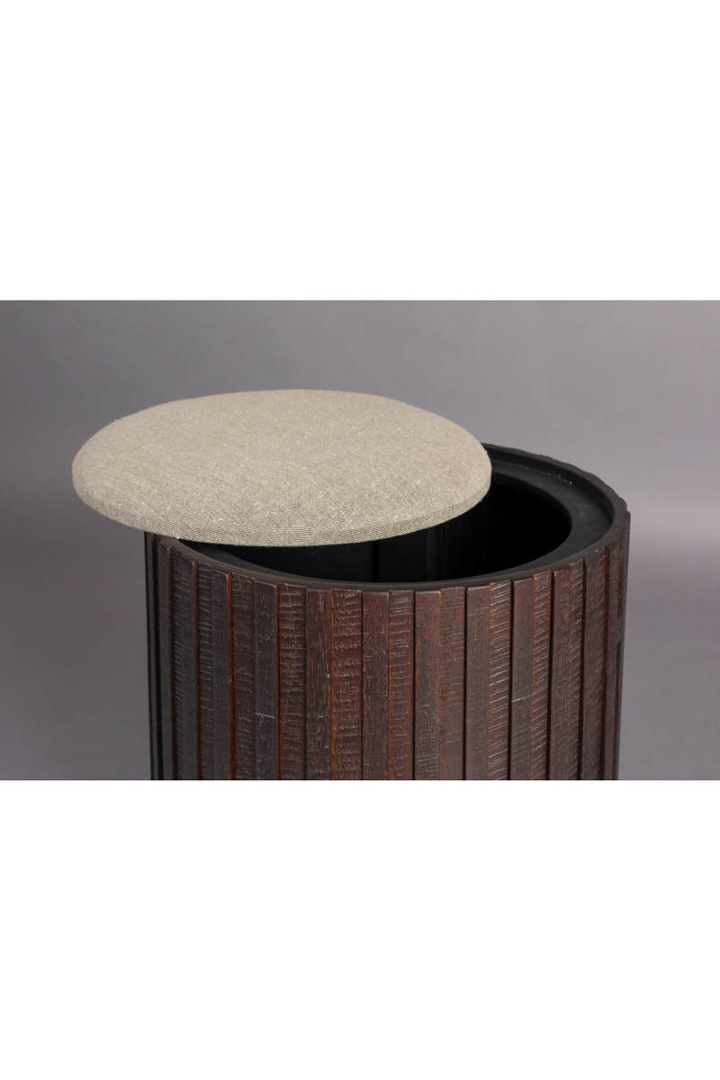 Teak Storage Pouf | Dutchbone Bay | Woodfurniture.com