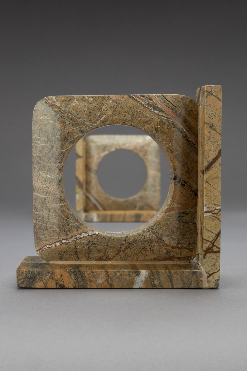 Brown Marble Book Ends (2) | Dutchbone Satpura | Woodfurniture.com