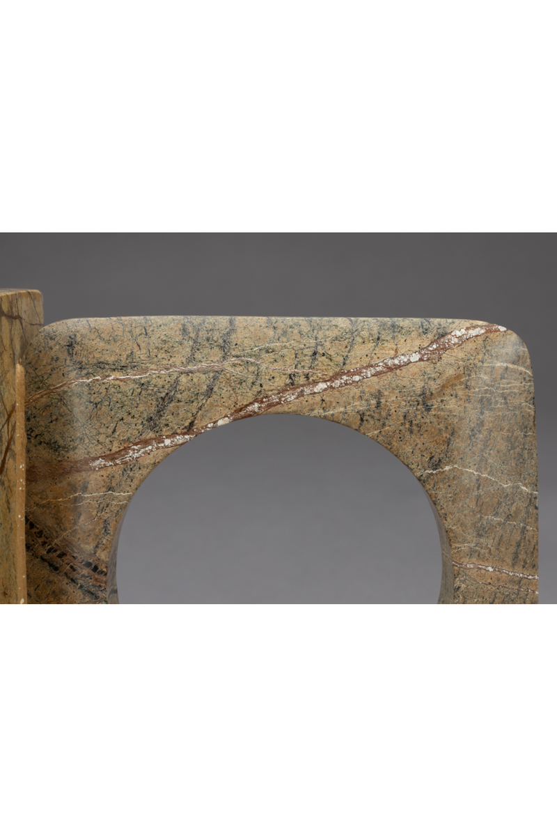 Brown Marble Book Ends (2) | Dutchbone Satpura | Woodfurniture.com